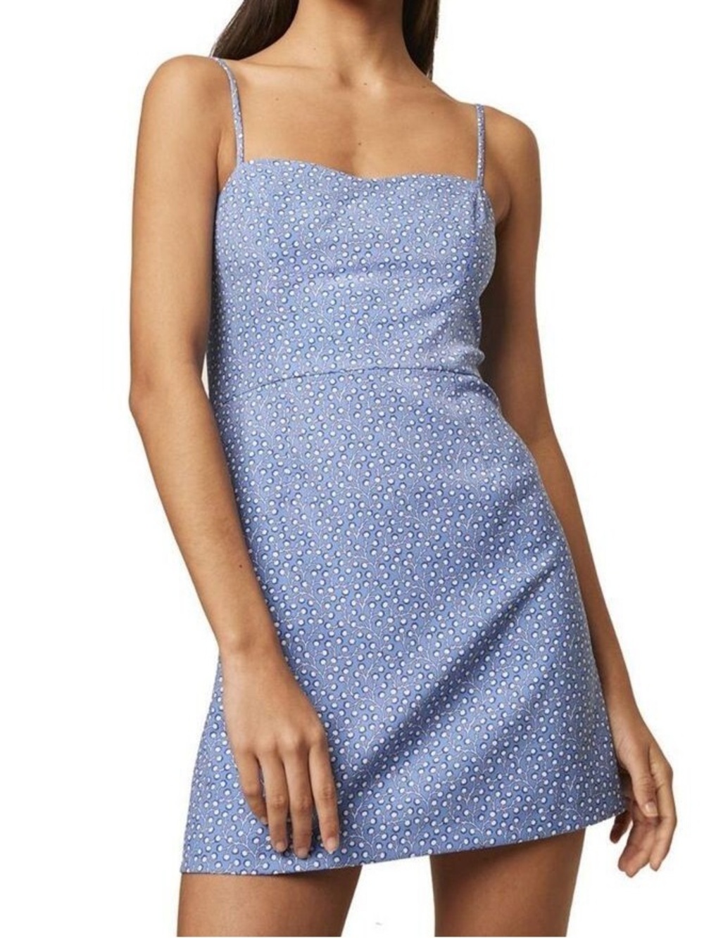 French Connection Blue Floral Print Mini Dress